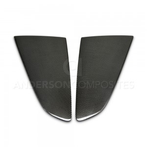 MUSTANG CARBON FIBRE FLAT SIDE WINDOW COVERS (PAIR)